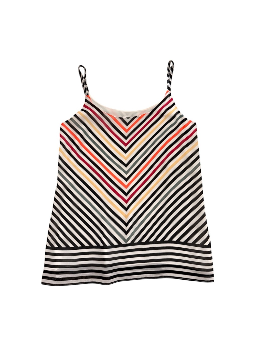 Cañí Striped Chevron Cami Tank Top Size Small
